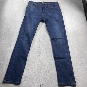 Revtown Sharp Slim Taper Jeans Mens 34x32* Navy Regular Stretch Decade Denim